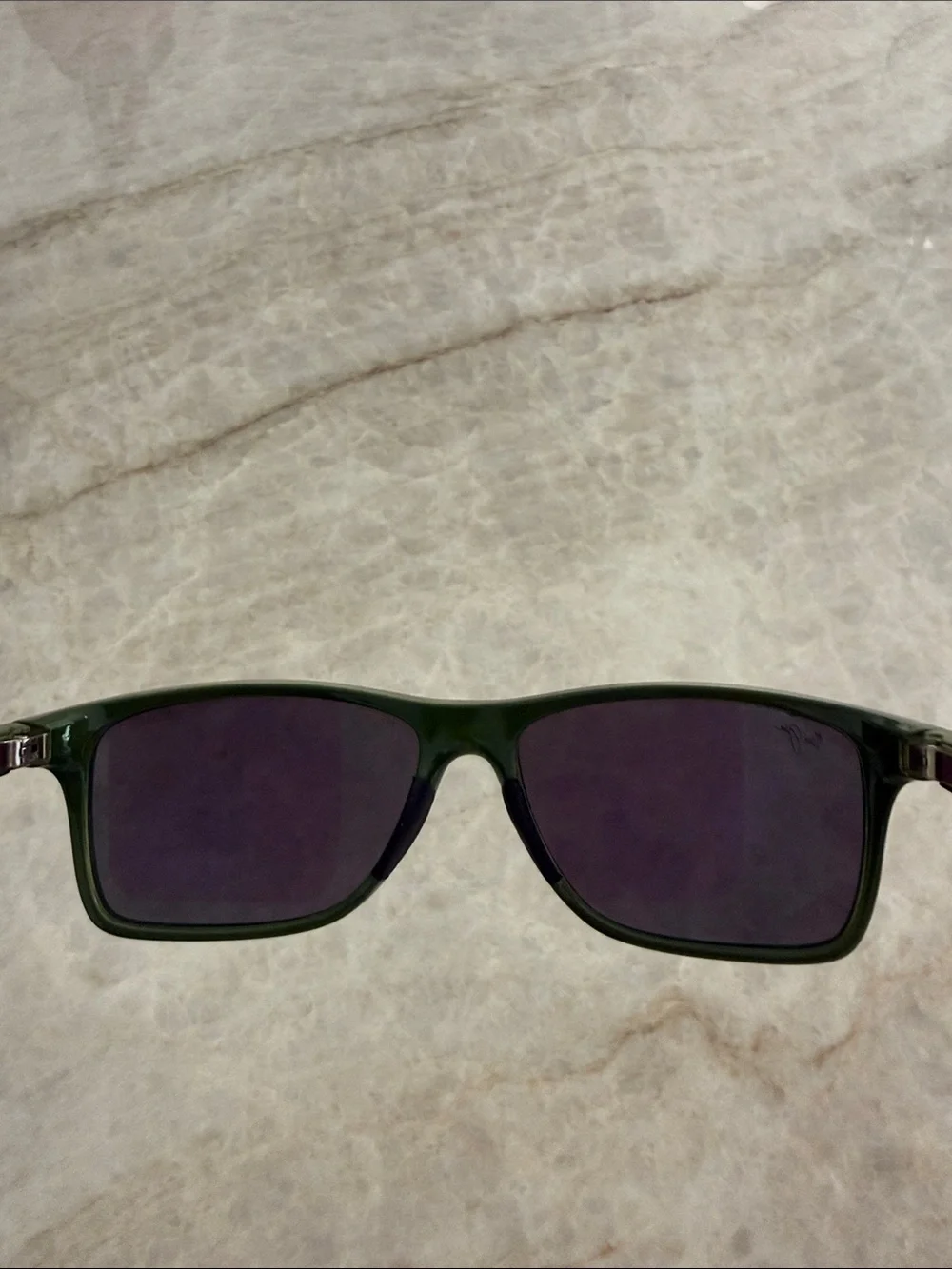 Maui Jim Green Frame Sunglasses with Blue Lenses